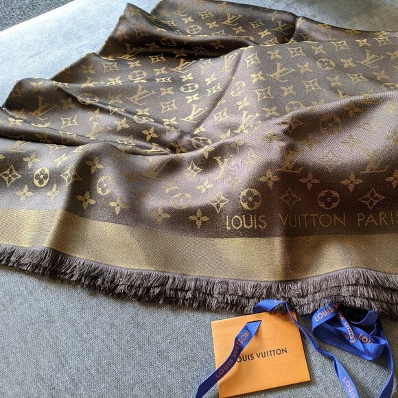 Louis Vuitton Monogram bronze shawl - Brand new with tag on - Picture 1 of 8